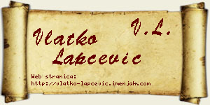 Vlatko Lapčević vizit kartica